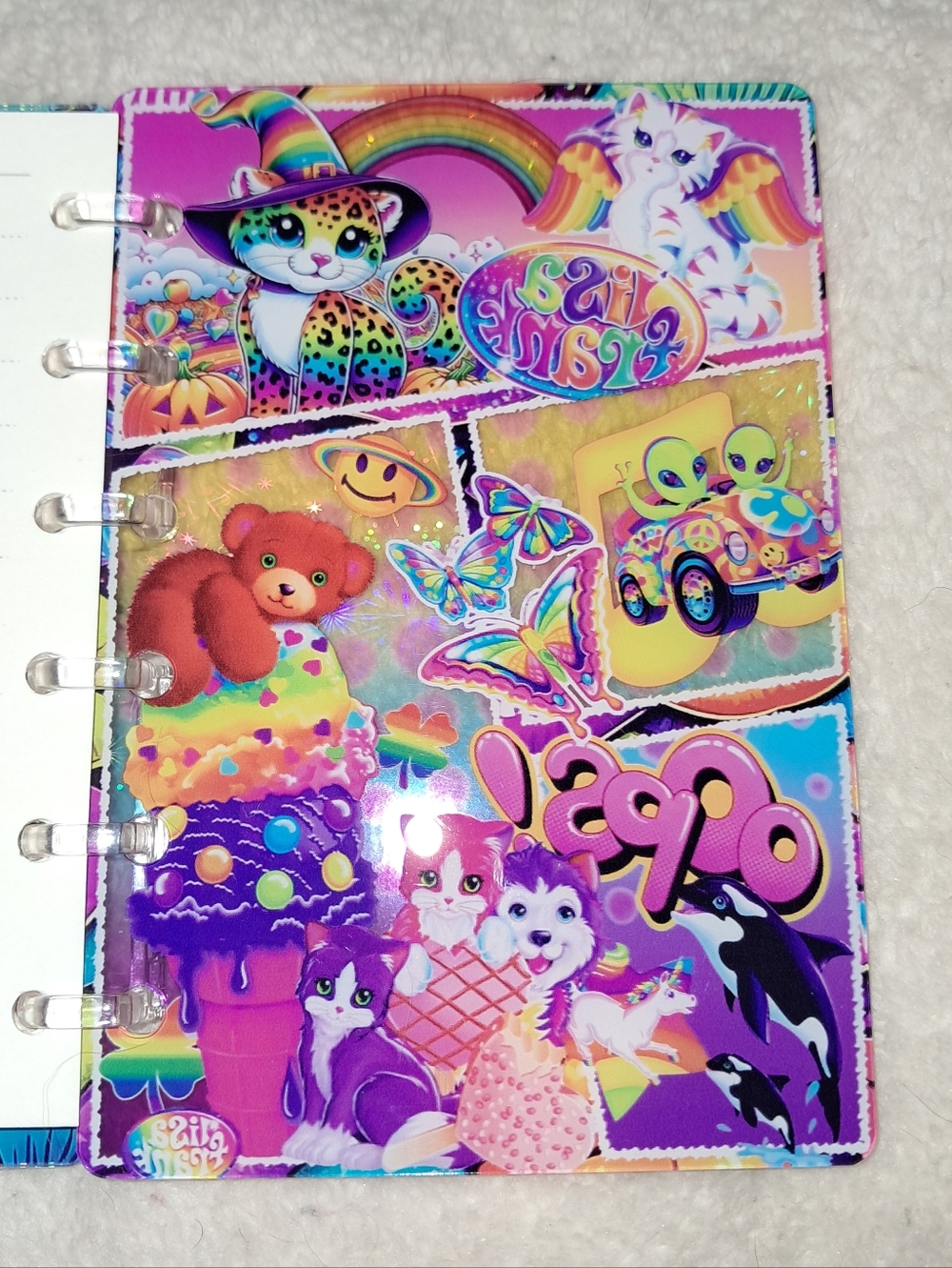 New! Lisa Frank A7 Shaker Notebook - Picture 3 of 4